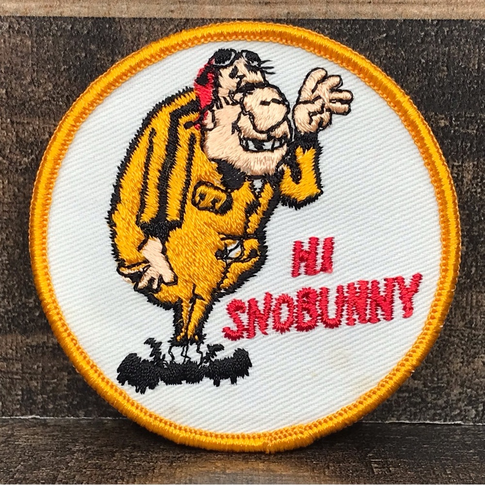 Vintage HI SNOBUNNY Snowmobile Embroidered Jacket Patch Sew On 1970’s NOS
